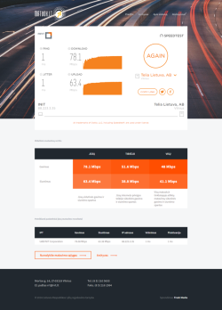 Interneto spartos matavimo sistema Matuok.lt