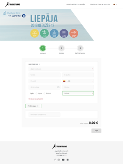 Trenkturas.lt registracijos sistema